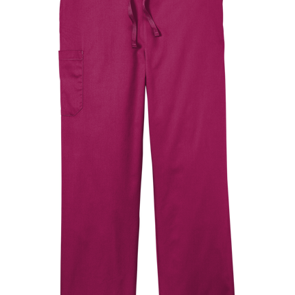 Unisex Medical Work Flex Cargo Pant- Nursing Pant Wine Front