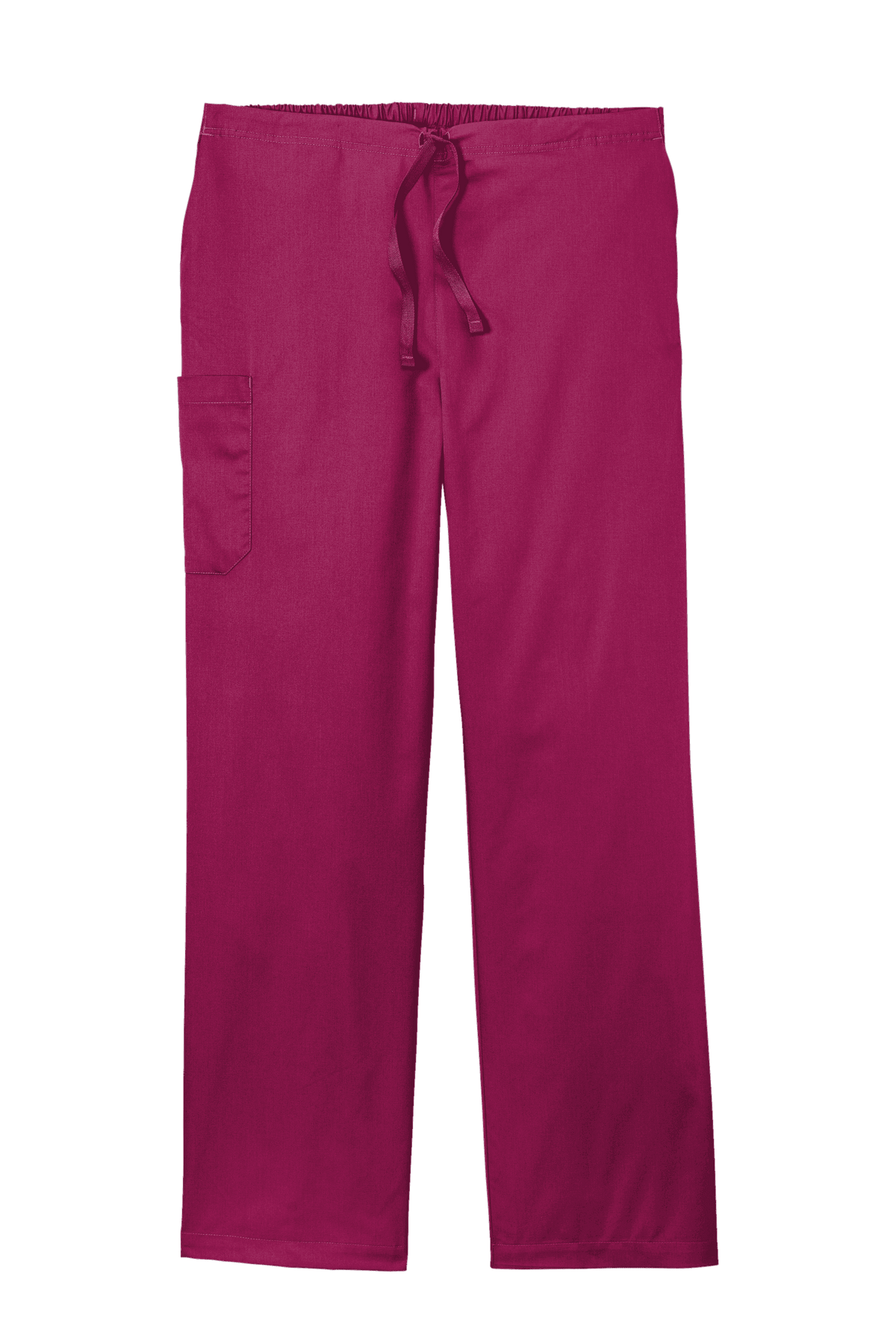 Wink unisex short work cargo pant in wine color, flexible medical scrubs with front pockets, designed for nursing and healthcare professionals.