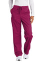 Wink unisex short work flex cargo scrub pants in wine color, featuring multiple pockets and comfortable fit for healthcare professionals.