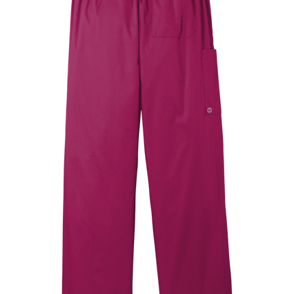 Unisex Medical Work Flex Cargo Pant- Nursing Pant Wine back