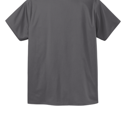 Unisex Medical Workwear Flex Chest Pocket V-Neck Top Pewter Grey back