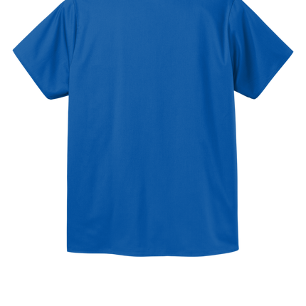 Unisex Medical Workwear Flex Chest Pocket V-Neck Top Royal Blue Back