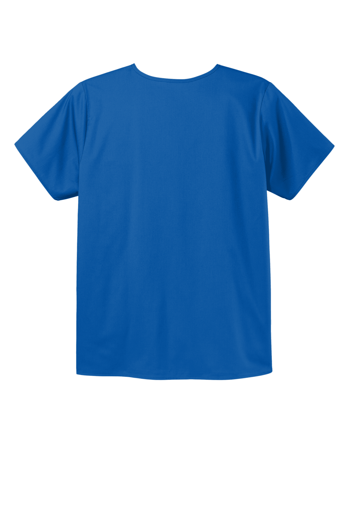 Royal blue unisex medical scrubs top with V-neck and flex chest pocket, made by Wink for comfortable workwear.