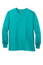 Teal Wink® Unisex WorkFlex snap-front scrub jacket with front pockets, designed for medical professionals, by Print-View.
