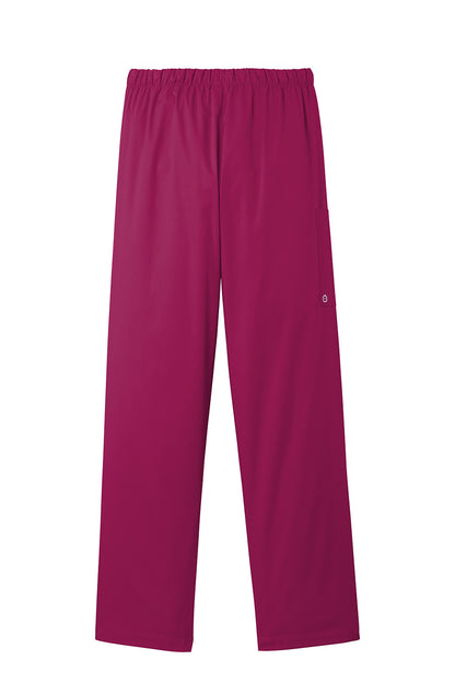 Wink Women’s WorkFlex cargo pant in wine color, flat back view showing multiple pockets and comfortable fit by Print-View.