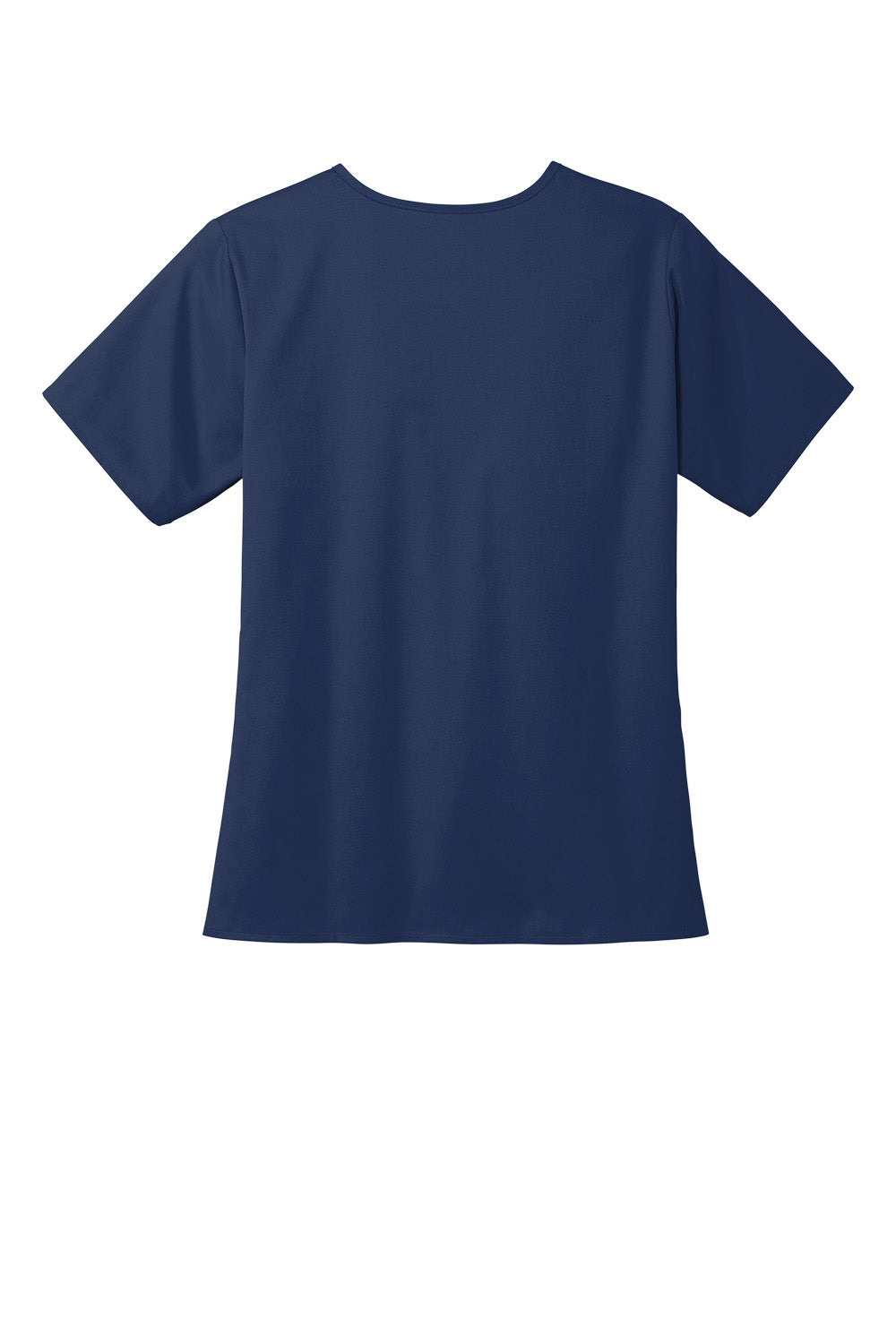 Navy Wink Women’s WorkFlex V-Neck Tee by Print-View, showing the flat back and V-neck design on a comfortable women's top.