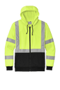 CornerStone heavy-duty full-zip fleece hoodie for cold weather, safety yellow work jacket with durable design for rugged use