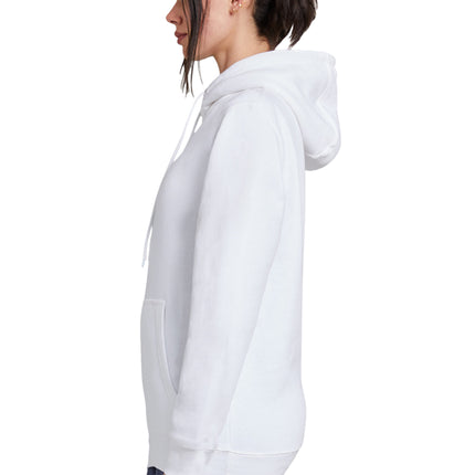 unisex white hoodie from print view