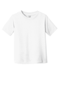 White toddler fine jersey cotton T-shirt by Rabbit Skins, soft and comfortable kids' custom T-shirt for young children.