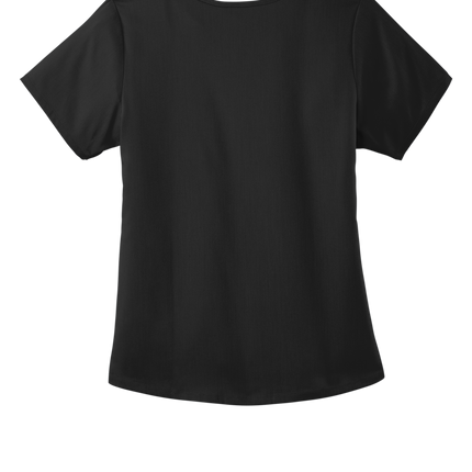 Wink Women’s Premiere Flex Mock Wrap Top Black back