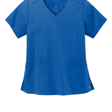 Wink Women’s Premiere Flex Mock Wrap Top Royal Blue