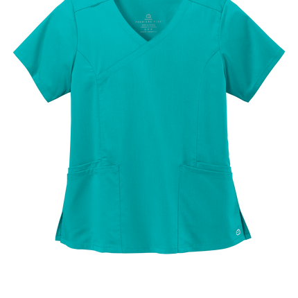 Wink Women’s Premiere Flex Mock Wrap Top Teal