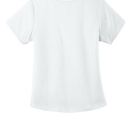 Wink Women’s Premiere Flex Mock Wrap Top White back