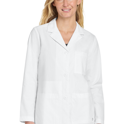 Women Lab Coat in White Color Print View