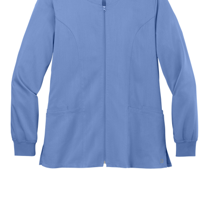 Full-Zip Scrub nurse uniform light blue Print View