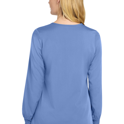 Women’s Full-Zip Scrub nurse uniform light blue