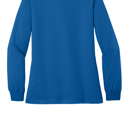 Full Zip Scrub nurse uniform royal blue print view back