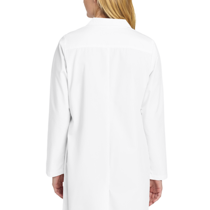 medical workwear long lab coat for women print view