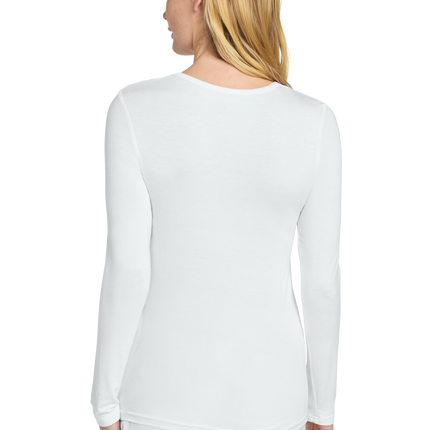 Women's Long sleeve layer t-shirt white Model back