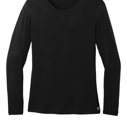 Women's Long sleeve layer tee Black Front Print View