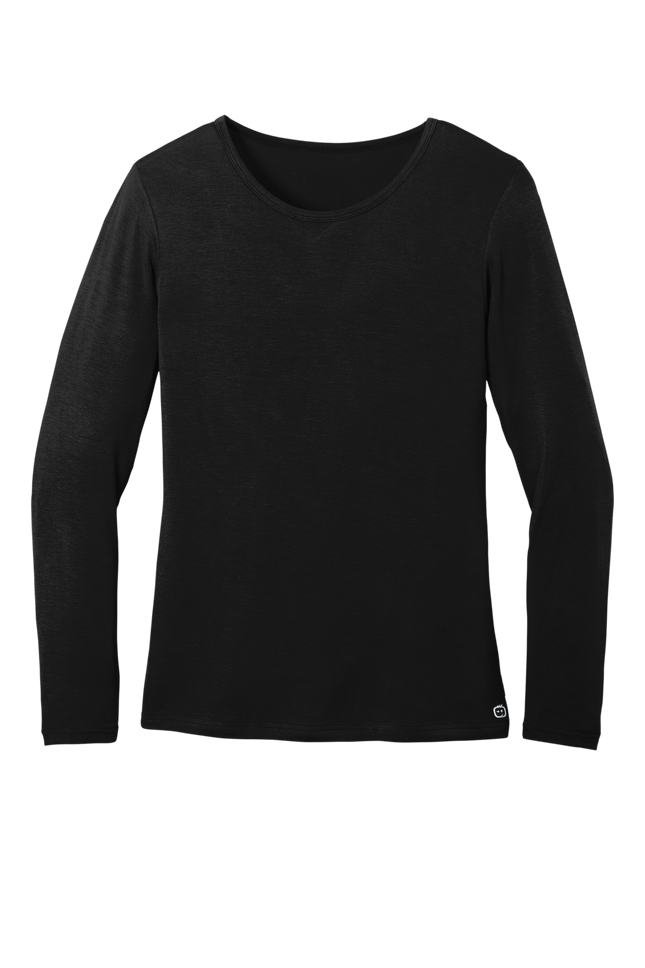 Women's Long sleeve layer tee Black Front Print View