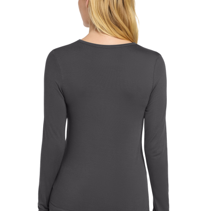 Women's Long sleeve layer tee Dark Grey Model back