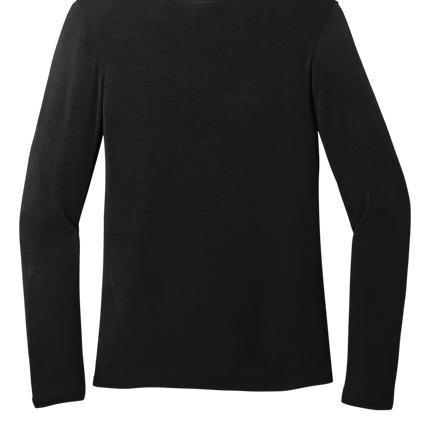 Women's Long sleeve layer tee black Back Print View