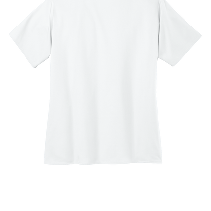 Women's Medical WorkFlex™ Mock Wrap Top- Women's Scrub Print View White back