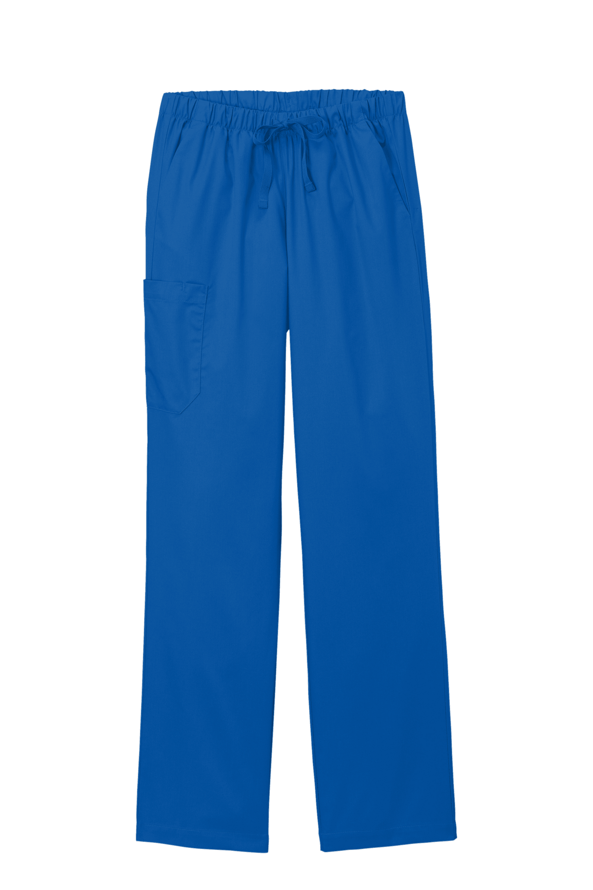 Women’s blue medical scrubs, Wink Flex Cargo Pant with print design, featuring multiple pockets and comfortable fit for healthcare work.