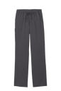 Women’s Pewter Grey medical scrubs cargo pants by Wink with flexible fit and printed design, suitable for healthcare professionals.