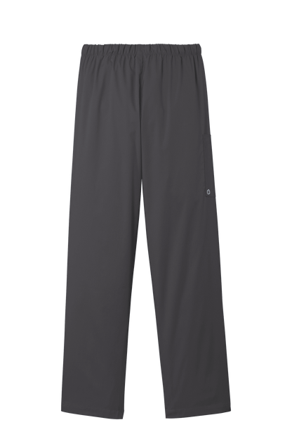 Women’s Pewter Grey medical scrub cargo pants by Wink with flexible fabric and printed design, suitable for healthcare professionals.