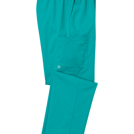 Women’s Medical Workwear Flex Cargo Pant Teal folded