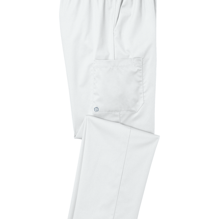 Women’s Medical Workwear Flex Cargo Pant White folded