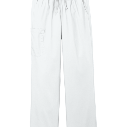 Women’s Medical Workwear Flex Cargo Pant White front