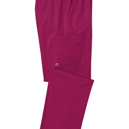 Women’s Medical Workwear Flex Cargo Pant Wine folded