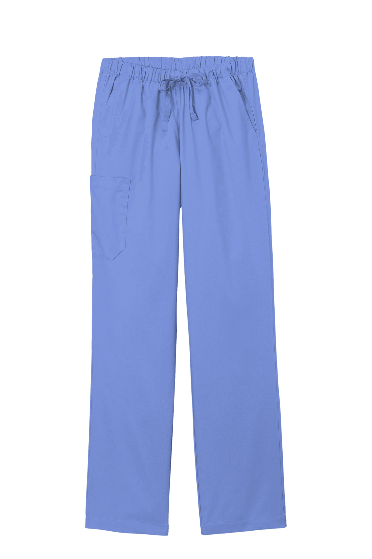 Light blue women's medical scrubs flex cargo pants by Wink, featuring a comfortable fit and practical pockets for healthcare professionals.