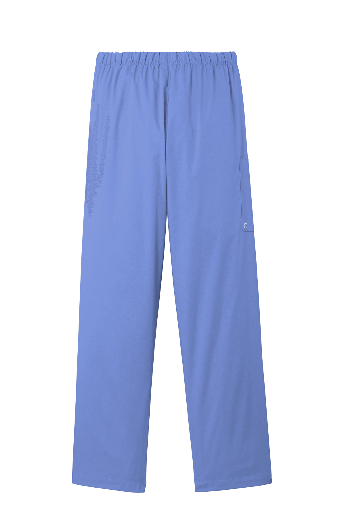 Light blue women's medical scrubs cargo pants by Wink, featuring a flexible fit and functional pockets for healthcare professionals.