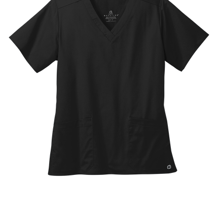 Women’s Medical Workwear Flex V-Neck Scrub Black