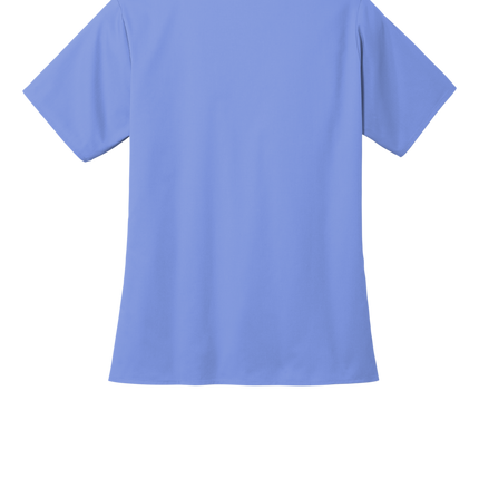 Women’s Medical Workwear Flex V-Neck Scrub Light Blue back