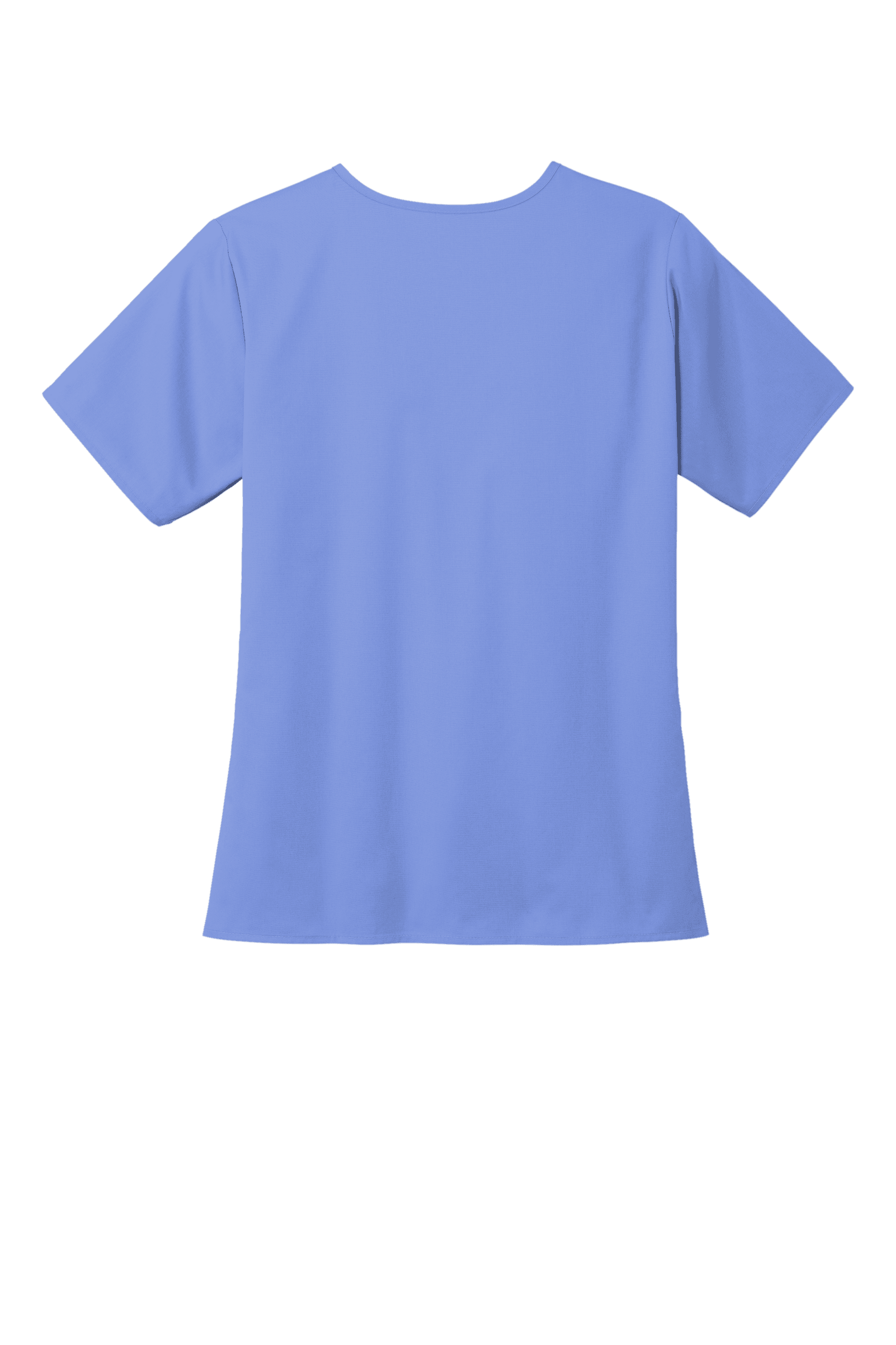Light blue women's Flex V-Neck scrub top by Wink, featuring a printed design, used for medical workwear and professional healthcare settings.