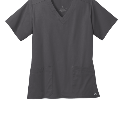 Women’s Medical Workwear Flex V-Neck Scrub Pewter Grey