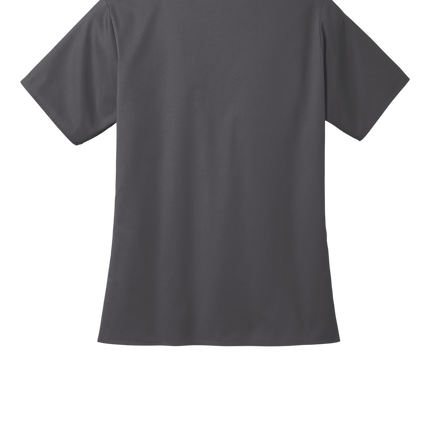 Women’s Medical Workwear Flex V-Neck Scrub Pewter Grey back
