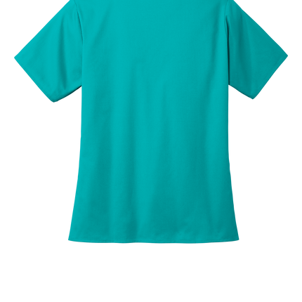 Women’s Medical Workwear Flex V-Neck Scrub Teal back