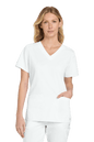 Wink women's medical scrub top with V-neck design and printed pattern, showcasing a comfortable fit and professional look.