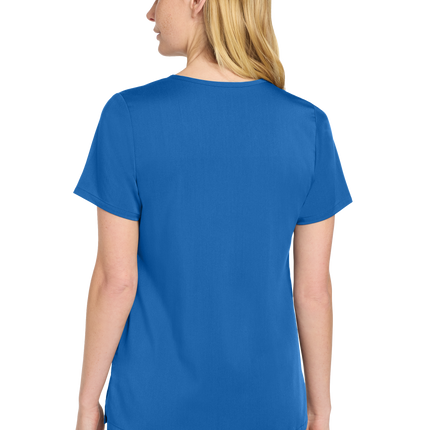 Women’s Premiere Flex V-Neck Scrub Royal Blue model back