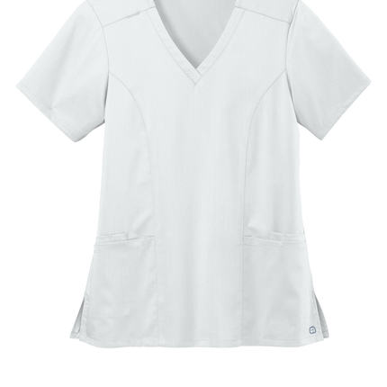 Women’s Premiere Flex V-Neck Scrub White front