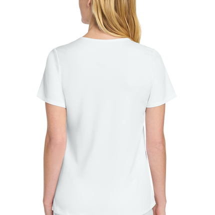 Women’s Premiere Flex V-Neck Scrub White model back