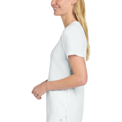 Women’s Premiere Flex V-Neck Scrub White model side