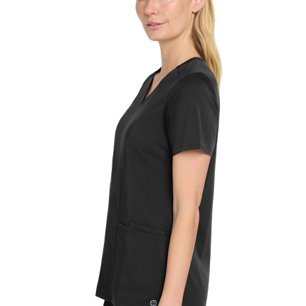 Women’s Premiere Flex V-Neck Scrub black Model Side