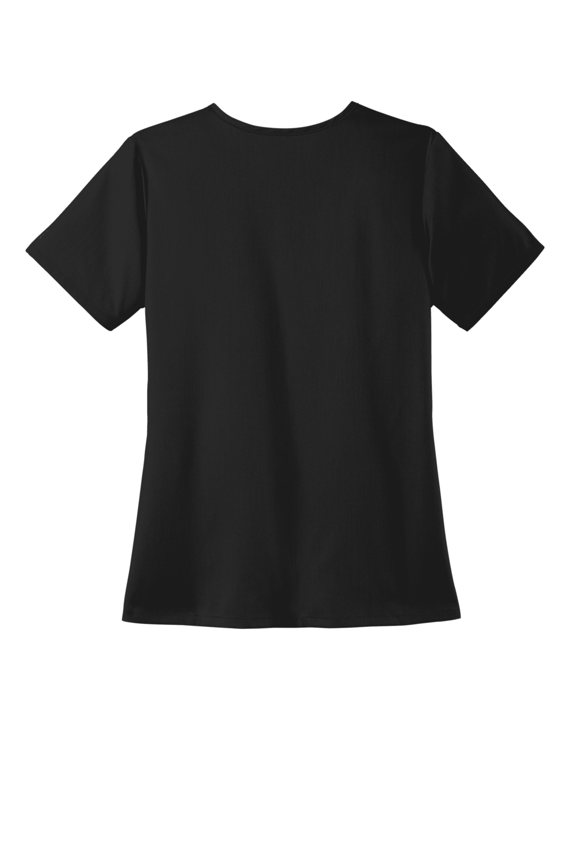 Women’s Wink Premiere Flex V-Neck Scrubs with black back design, showcasing the comfortable, stylish medical scrub top for women.